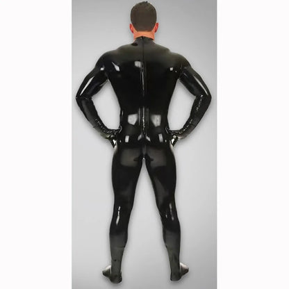 Indulge in Temptation with Our Faux Leather Latex Bodysuit – Zipper Open Crotch Jumpsuit for Unforgettable Sensations! - Sissy Panty Shop