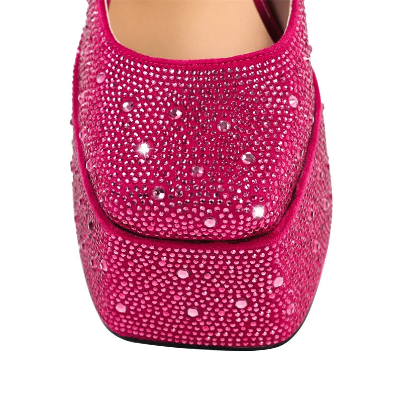 Mary-Jane Rhinestone Sissy Shoes