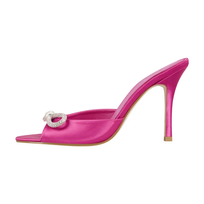 Crystal Bows Crossdressing Sandals