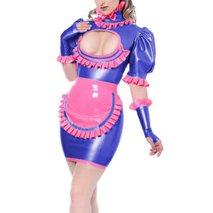 Sexy Sissy Cosplay Maid Costume | Fetish High Neck Ruffles | Crossdresser & Sissy Boy Lingerie