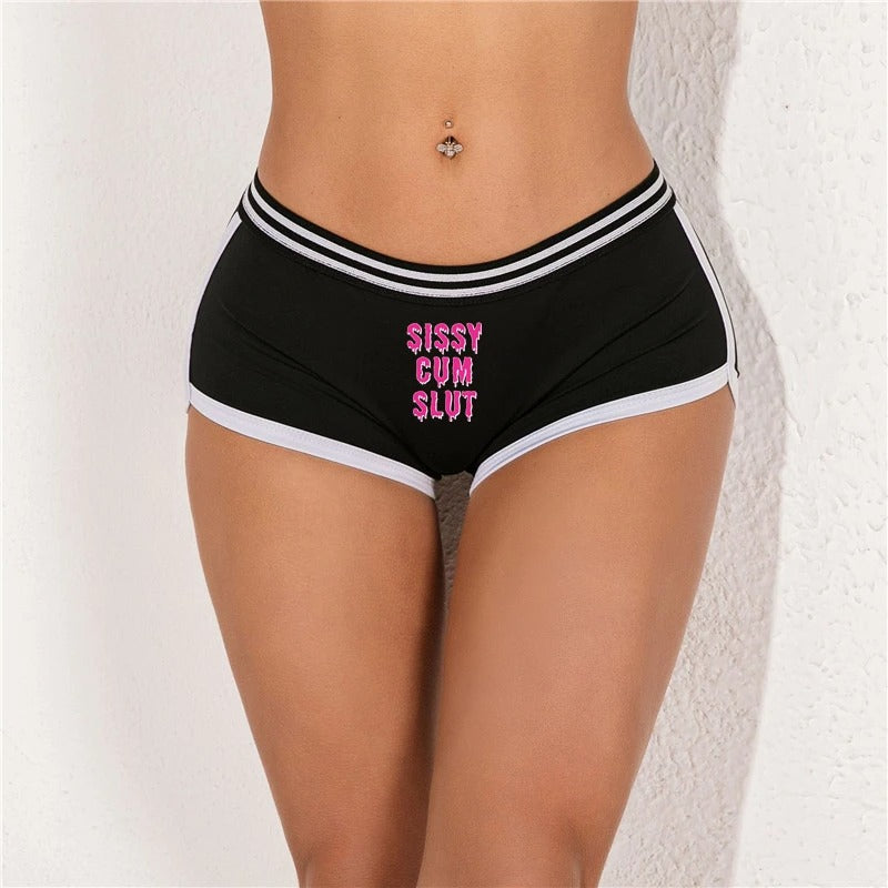 Femme Fantasy Unleashed: Sissy Cum Slut Panty Shorts for Male Feminization - Sissy Panty Shop