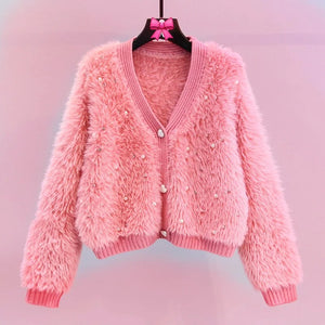 Feminine Pink Cardigan - Sissy Panty Shop