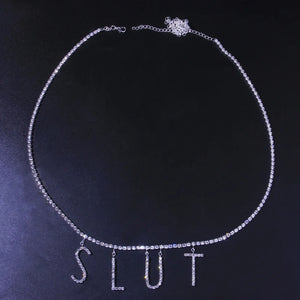 Sissy Slut Rhinestone Body Chain - Sissy Panty Shop