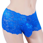 🌸 Floral Lace Pouch Panties – Sissy Blue Dream Edition 🌸