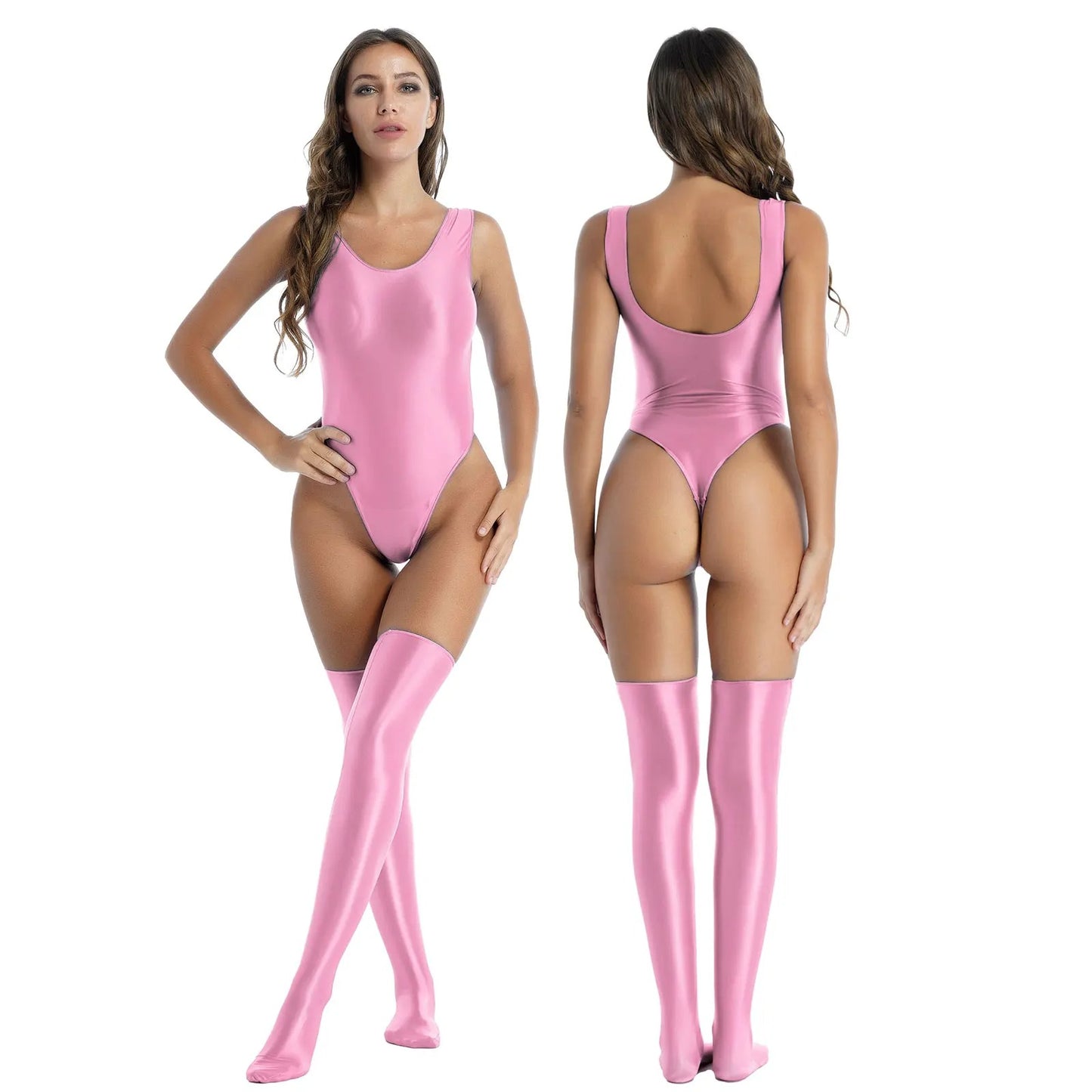 Simply a SLUT Bodysuit & Stockings Set - Sissy Panty Shop