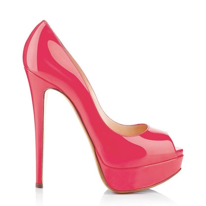 Peep Toe Pumps Platform Stiletto High Heels Pumps