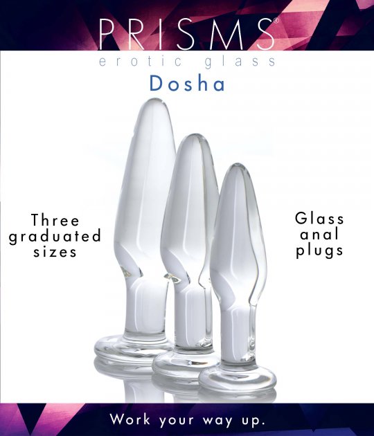 Sissy Dosha 3 Piece Glass Anal Plug Kit