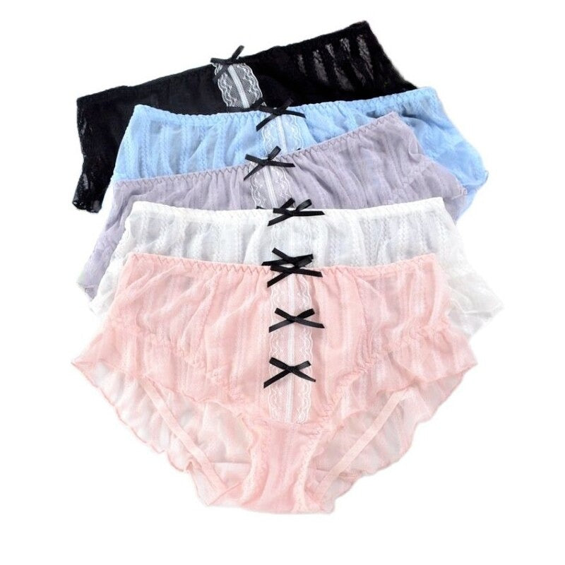 "Forget Me Not" Plus Size Sissy Panty Set (5pcs) - Sissy Panty Shop