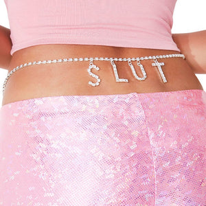 Sissy Slut Rhinestone Body Chain - Sissy Panty Shop