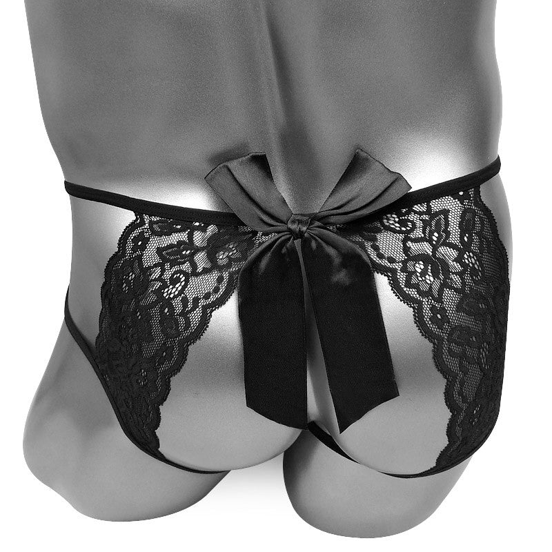 Open Butt Bow Crotchless Sissy Panties - Sissy Panty Shop