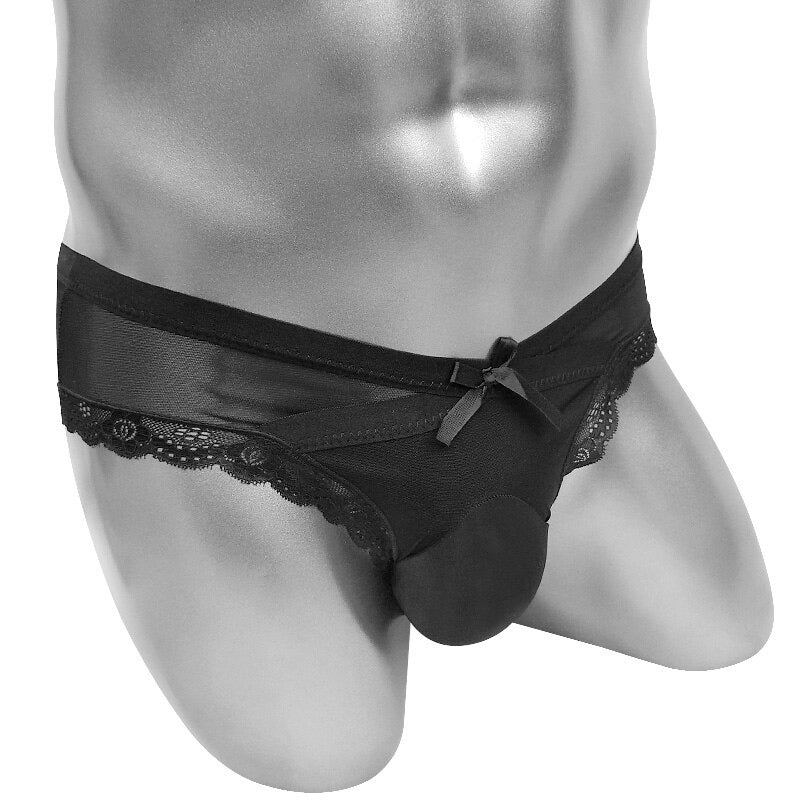 See Through Lace Sissy Pouch Panties - Sissy Panty Shop