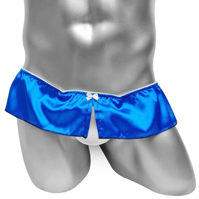 Satin Skirted Mens Thong - Sissy Panty Shop