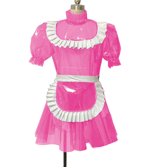 Lockable Transparent Slutty Sissy Maid Uniform Set - Sissy Panty Shop