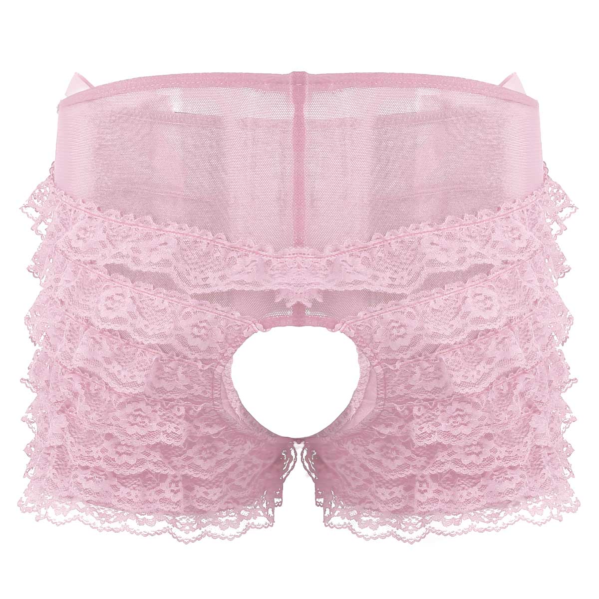 Open Back Crotchless See Through Sissy Panties