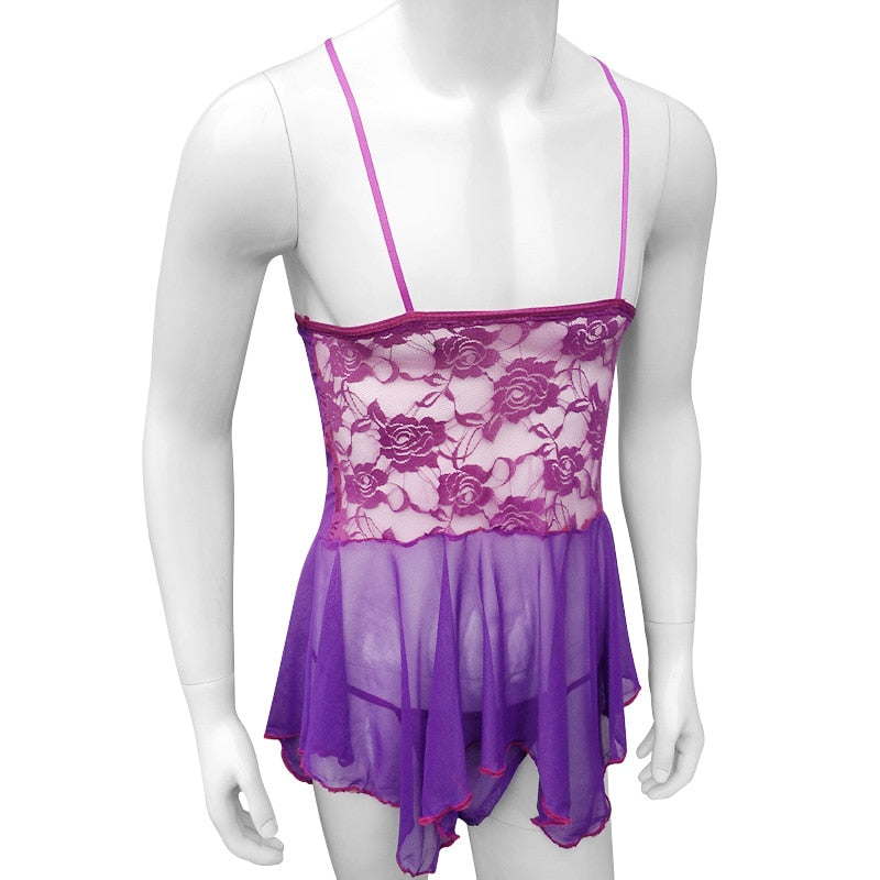 "Purple Slut" Babydoll - Sissy Panty Shop