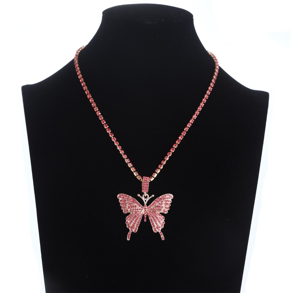 Pink Butterfly Necklace - Sissy Panty Shop