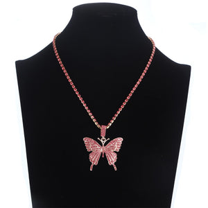 Pink Butterfly Necklace - Sissy Panty Shop