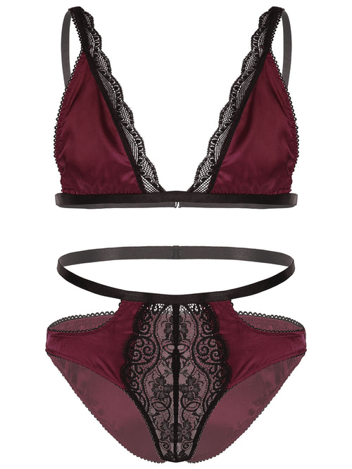 "Sissy Maria" Sating Lingerie Set - Sissy Panty Shop