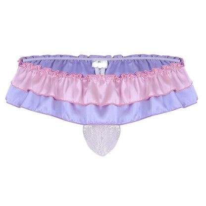 Ruffled T-Back Thong - Sissy Panty Shop