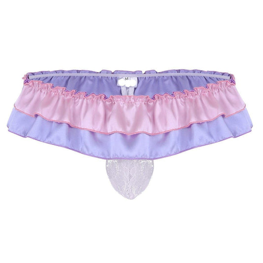 Ruffled T-Back Thong - Sissy Panty Shop