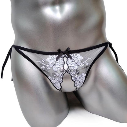 "Penelope" Embroidered Lace Thong - Sissy Panty Shop