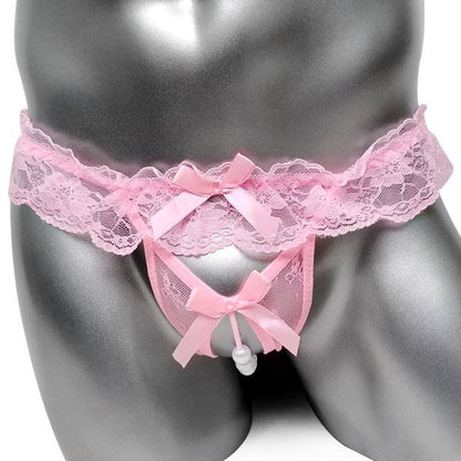 Ruffled Sissy Thong w/ Bows - Sissy Panty Shop