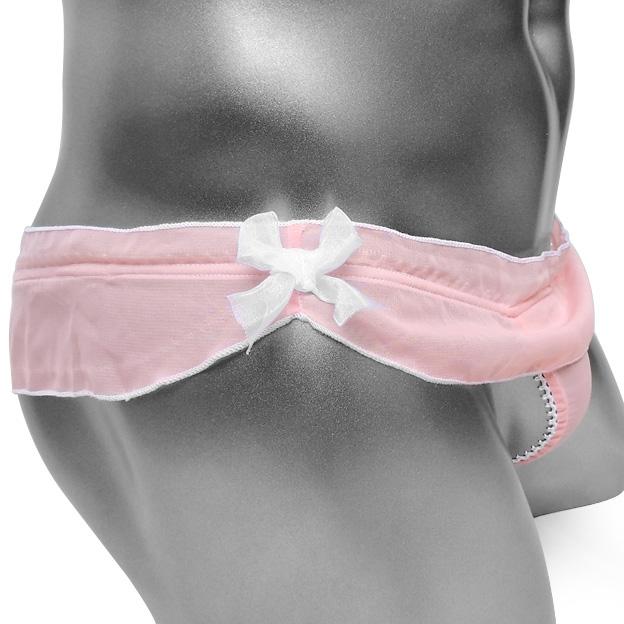 Chiffon Pink Sissy Thong - Sissy Panty Shop