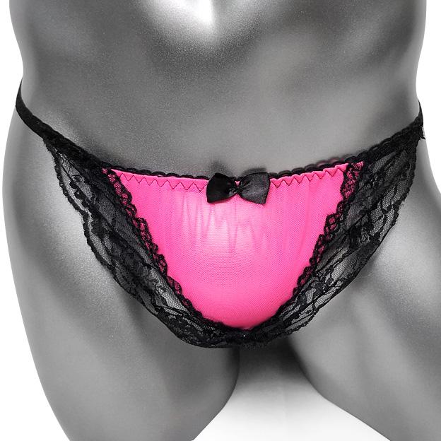 Lace & Bow Sissy Thong - Sissy Panty Shop