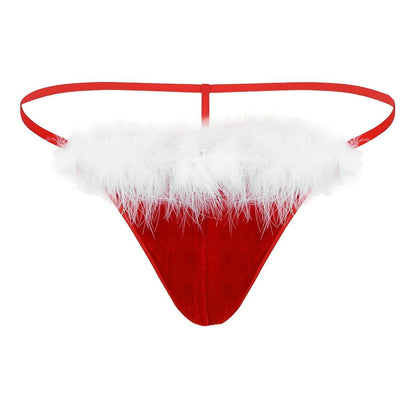 Christmas Velvet Sissy Thong - Sissy Panty Shop