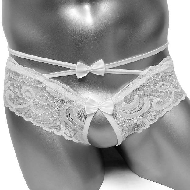 "Veronica" Open-Crotch Lace Panties - Sissy Panty Shop