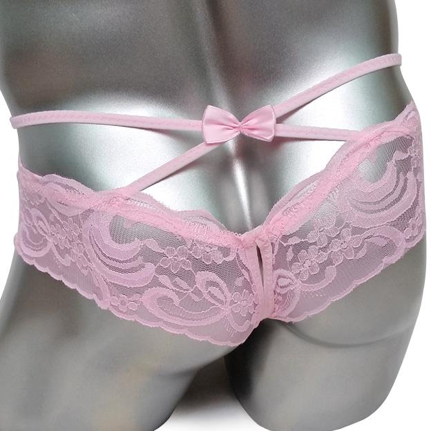 "Veronica" Open-Crotch Lace Panties - Sissy Panty Shop