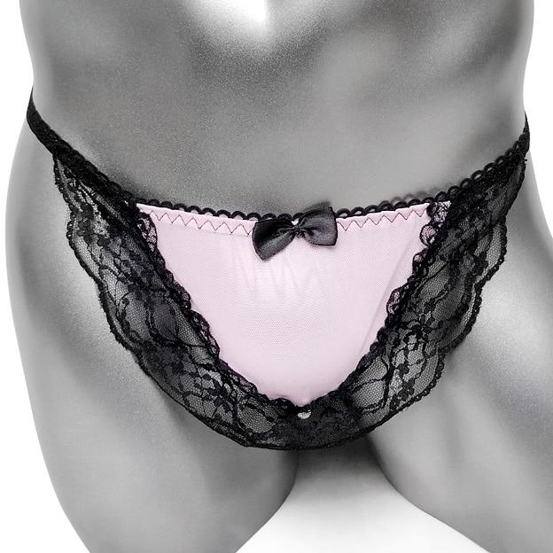 Lace & Bow Sissy Thong - Sissy Panty Shop