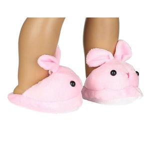 ABDL Plush Bunny Slippers (for doll) - Sissy Panty Shop