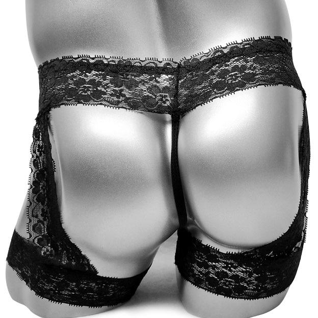 Mesh & Lace Panties w/ Garters - Sissy Panty Shop