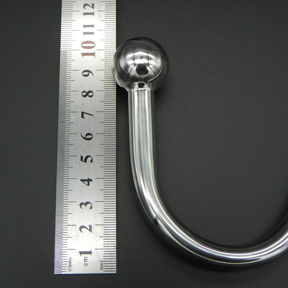 Chrome Plated Anal Hook w/ Ball Hole - Sissy Panty Shop