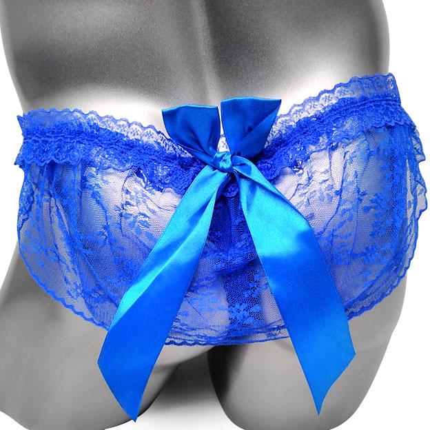 Big Bow Lace Sissy Thong - Sissy Panty Shop