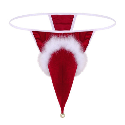 Santa Hat Christmas Thong - Sissy Panty Shop