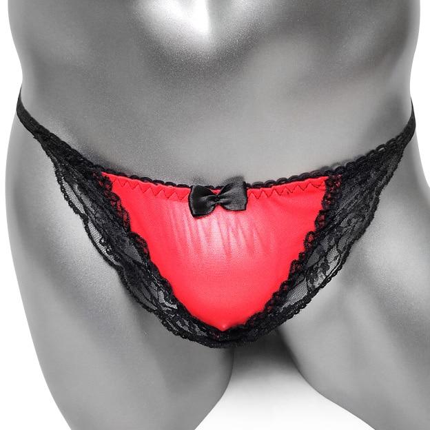 Lace & Bow Sissy Thong - Sissy Panty Shop