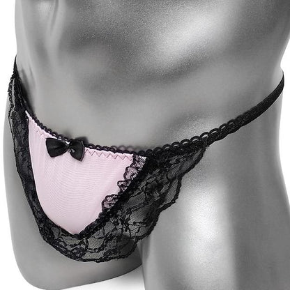 Lace & Bow Sissy Thong - Sissy Panty Shop