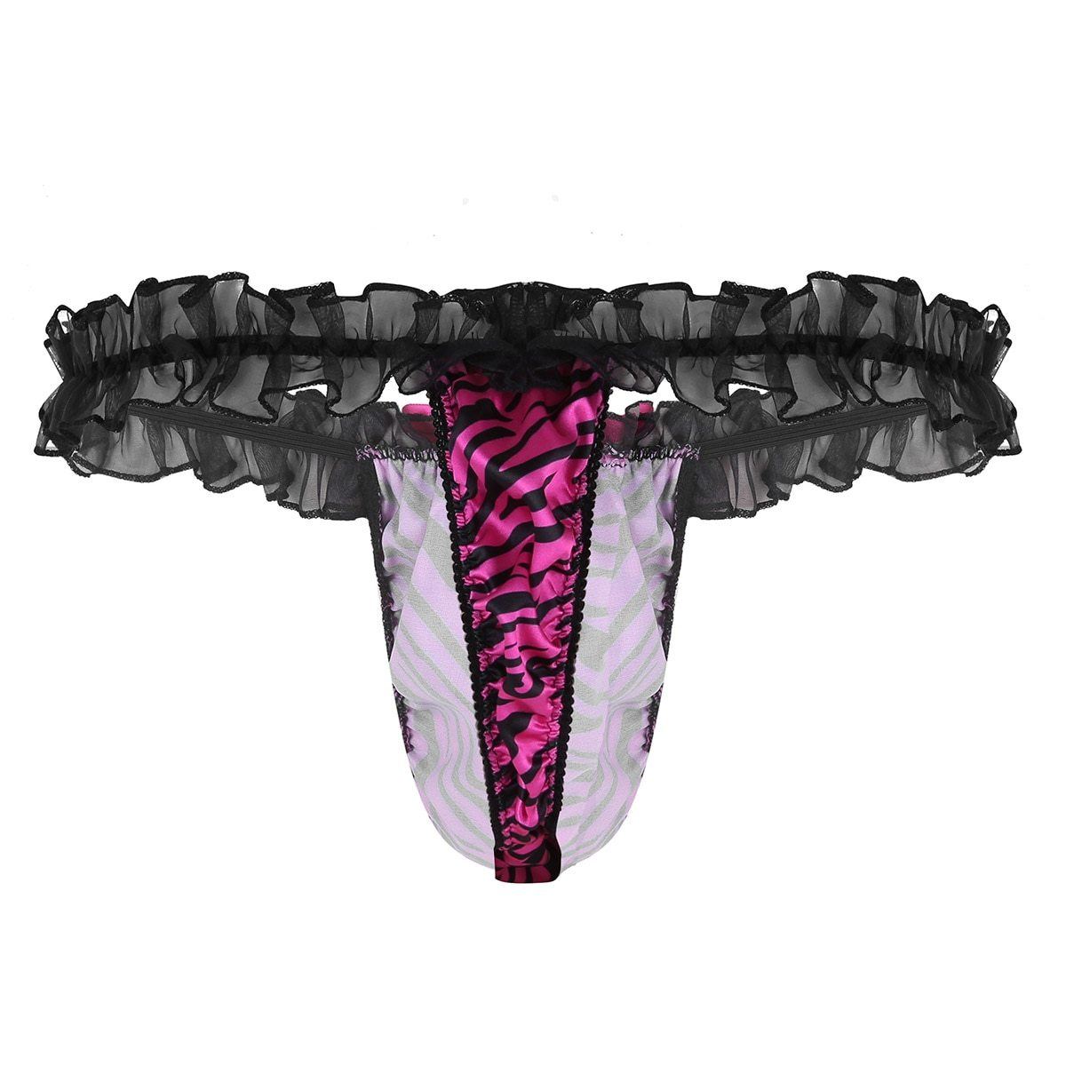 Zebra Print Pouch Thong - Sissy Panty Shop