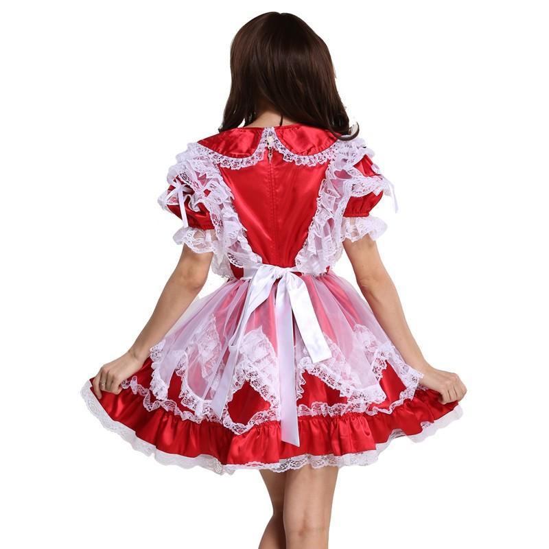 Lockable Sissy Satin Dress - Sissy Panty Shop