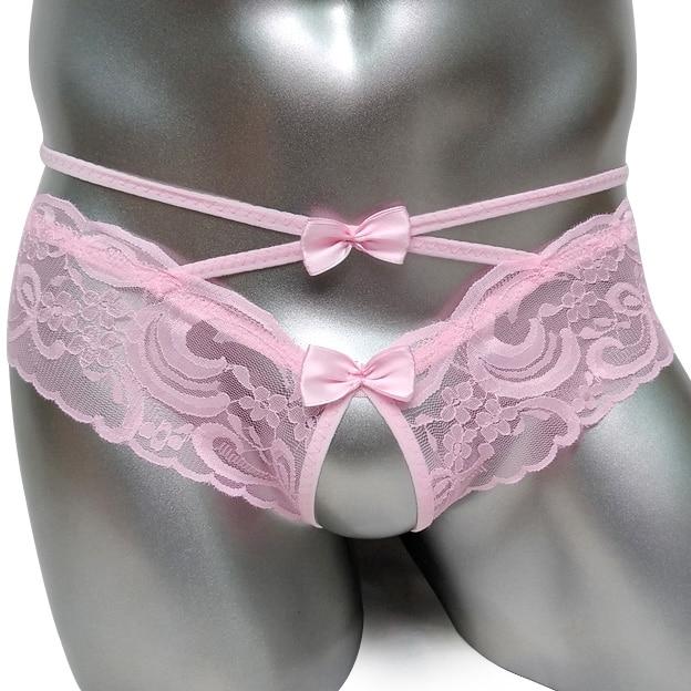 "Veronica" Open-Crotch Lace Panties - Sissy Panty Shop
