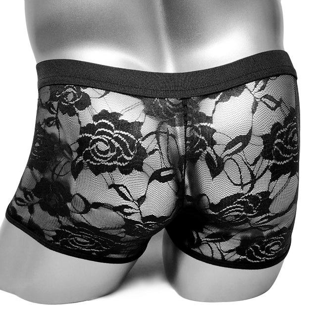 Floral Lace See-through Panties - Sissy Panty Shop