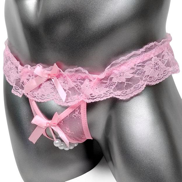 Ruffled Sissy Thong w/ Bows - Sissy Panty Shop