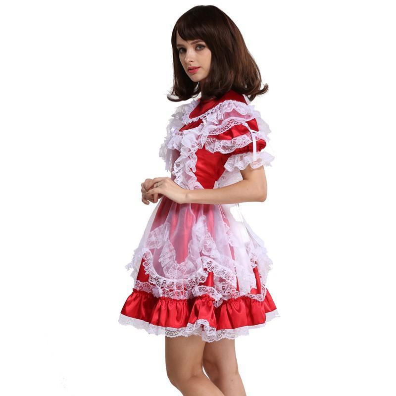 Lockable Sissy Satin Dress - Sissy Panty Shop