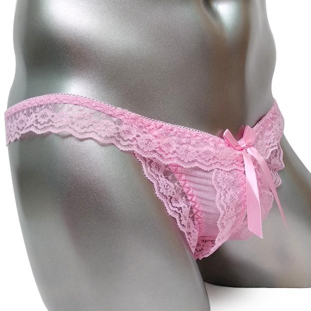 "Lola" Open Crotch Lace Panties - Sissy Panty Shop