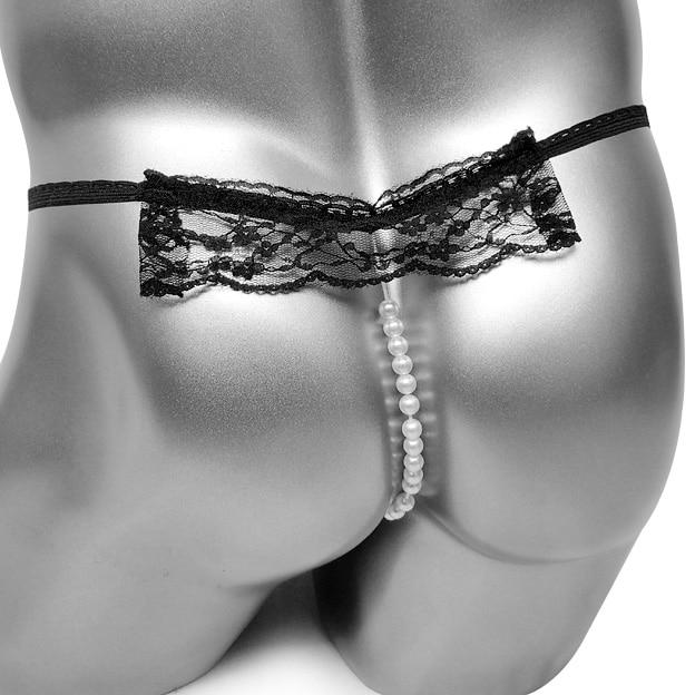 Lace & Bow Sissy Thong - Sissy Panty Shop