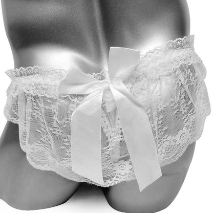 Big Bow Lace Sissy Thong - Sissy Panty Shop