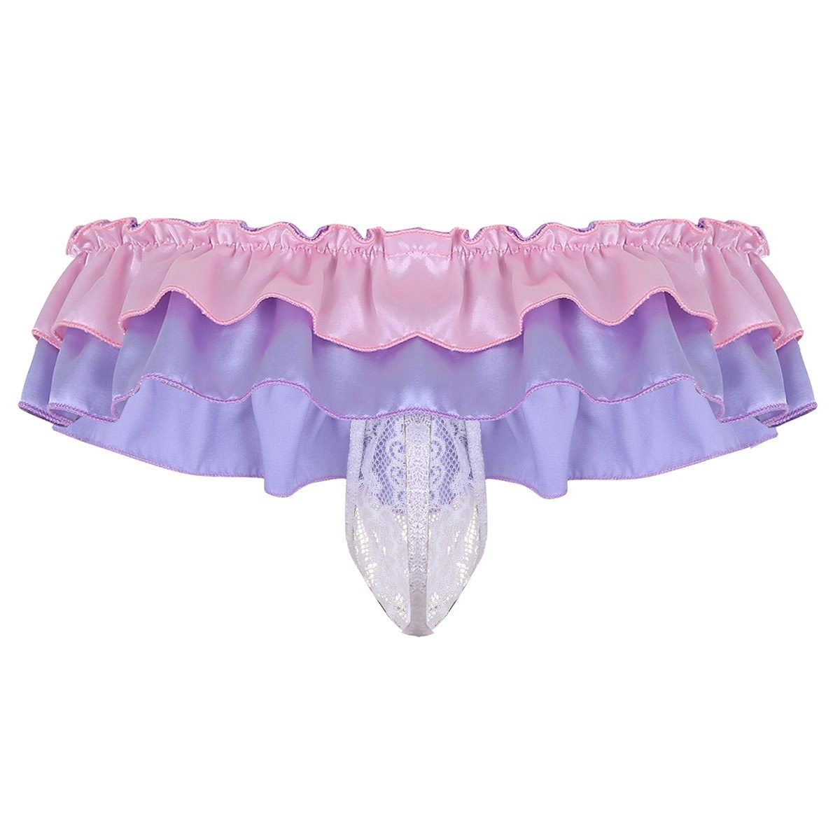 Ruffled T-Back Thong - Sissy Panty Shop