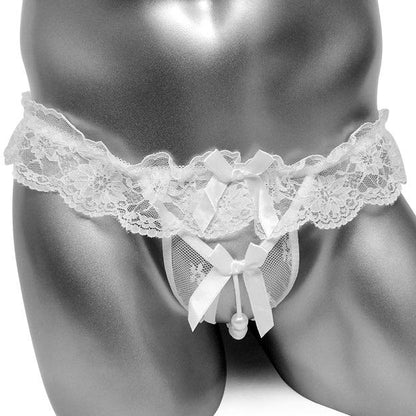 Ruffled Sissy Thong w/ Bows - Sissy Panty Shop